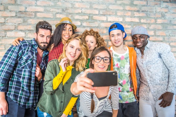 Friends taking selfie