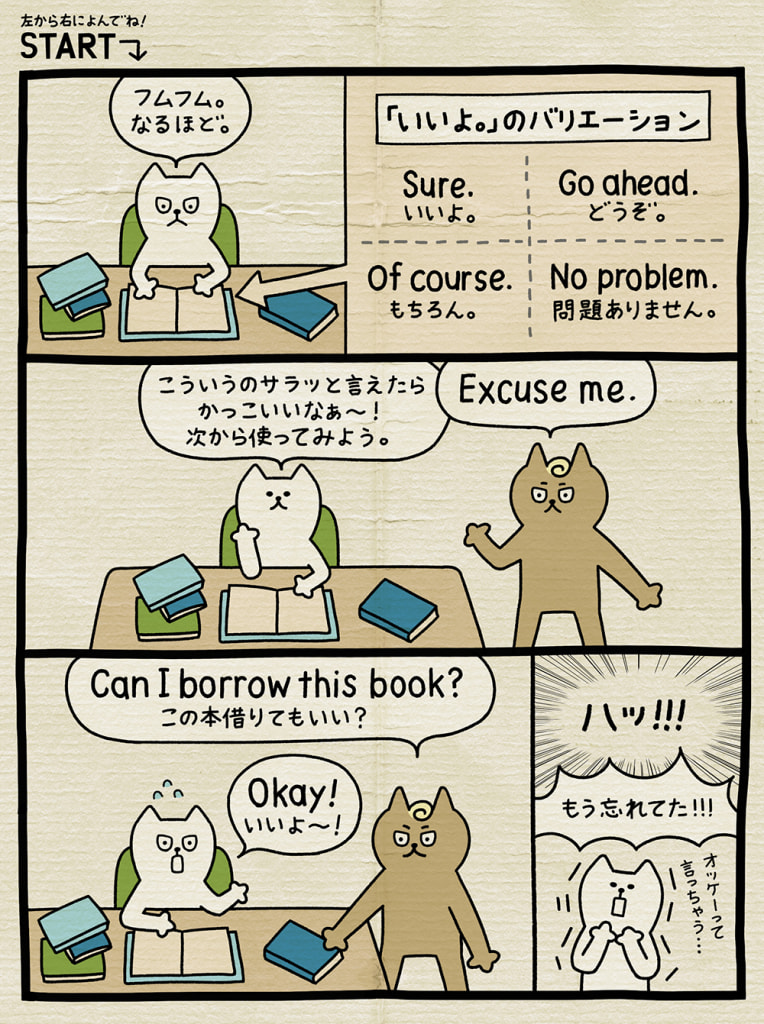 Ok以外で いいよ っていえるか試してみたら しろねこトーフで英会話vol 15 English Lab イングリッシュラボ レアジョブ英会話が発信する英語サイト