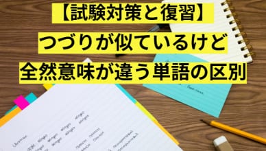 【試験対策と復習】つづりが似ているけど全然意味が違う単語の区別